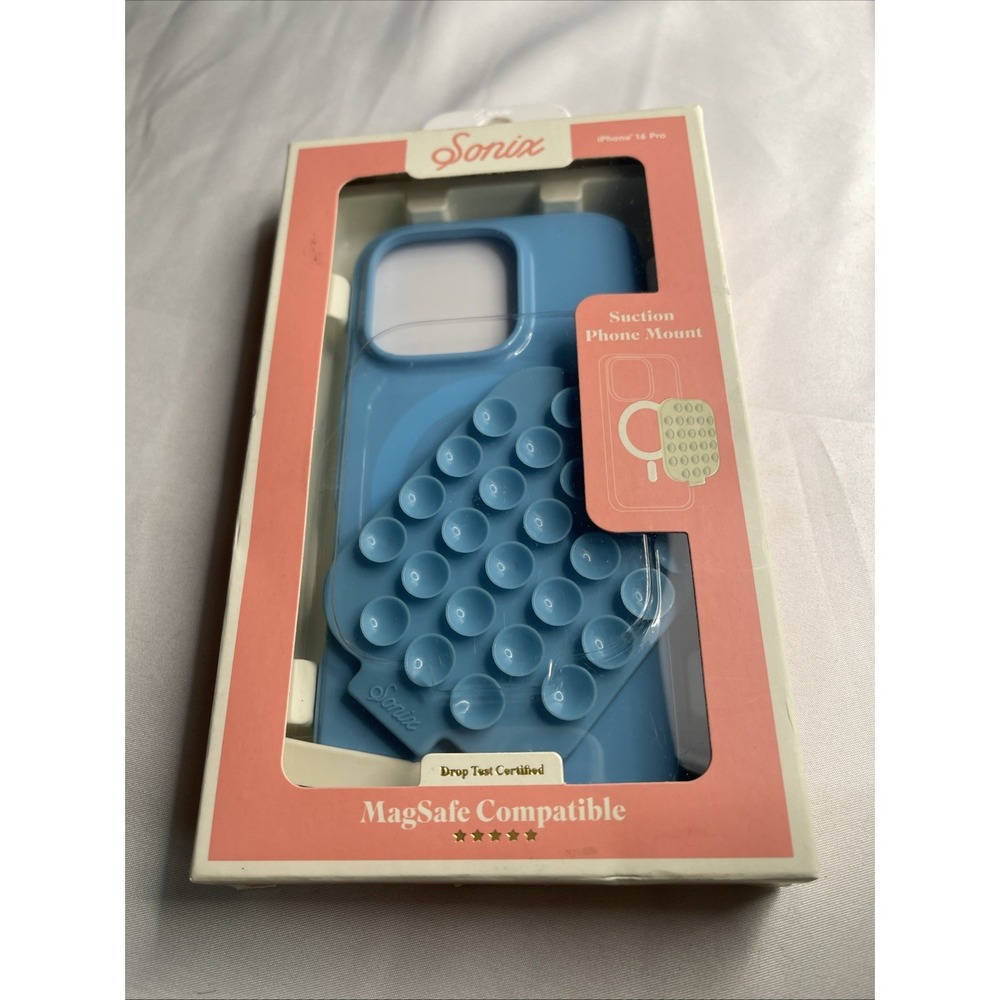 Sonix Apple iPhone 16 Pro Suction MagSafe Silicone‎ Phone Case &Mount in Blue